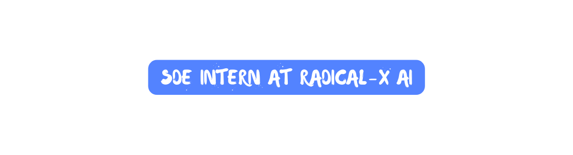 SDE Intern at Radical x AI